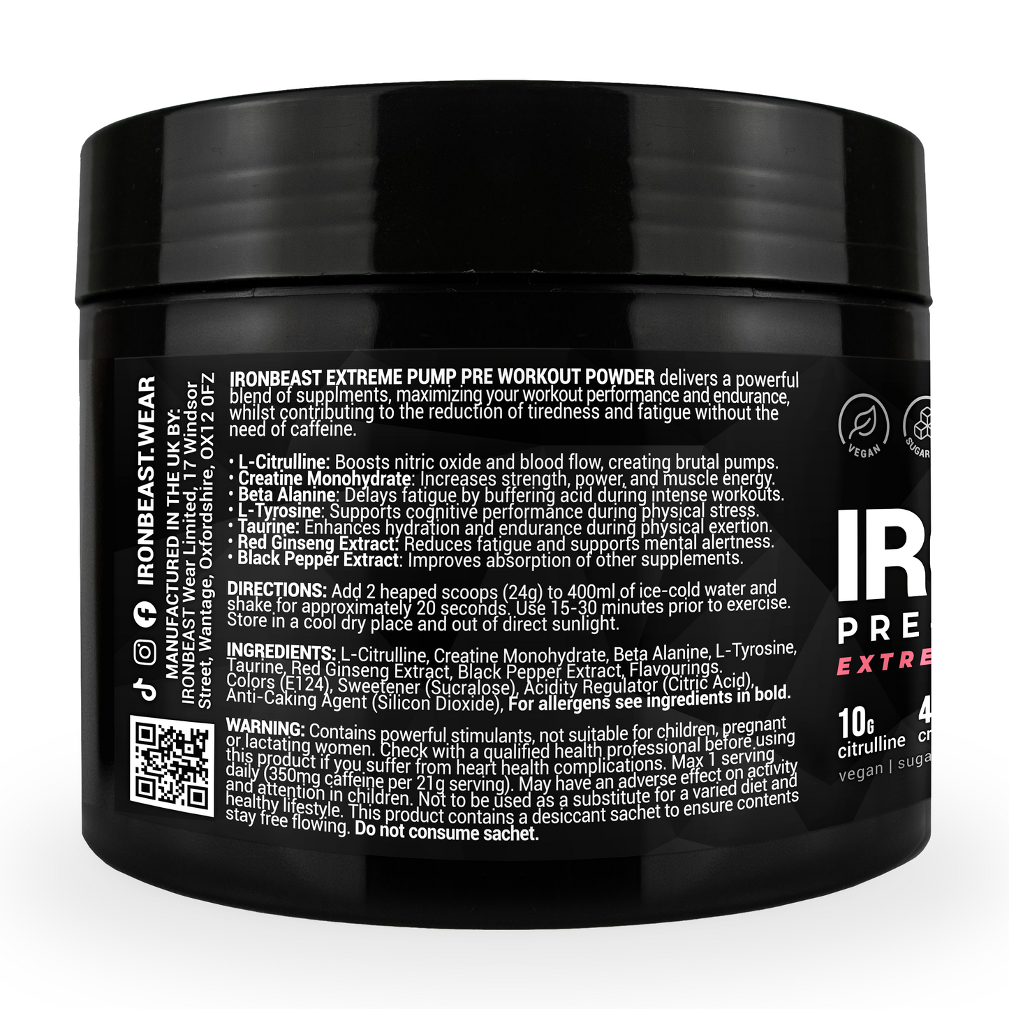 Extreme Pump Pre-Workout Powder 240g (Zero Caffeine)