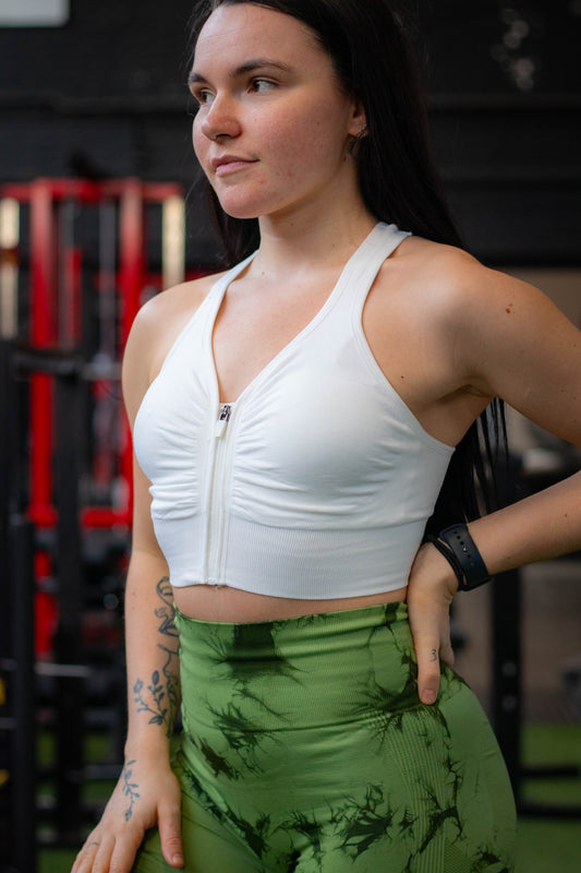 Zipped Sports Bra