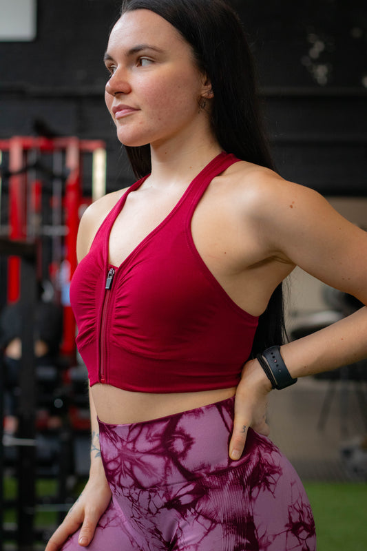 Zipped Sports Bra