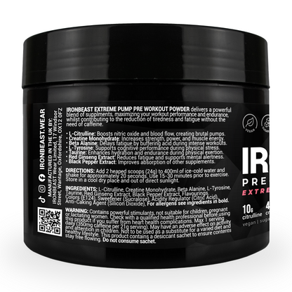 Extreme Pump Pre-Workout Powder 240g (Zero Caffeine)