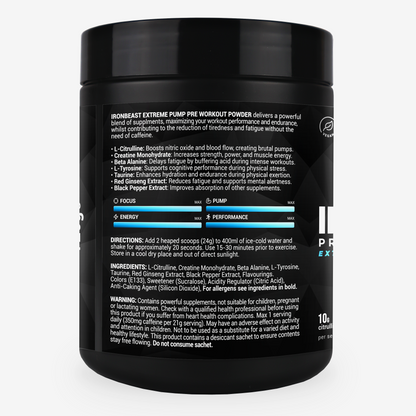 Extreme Pump Pre-Workout Powder 720g (Zero Caffeine)