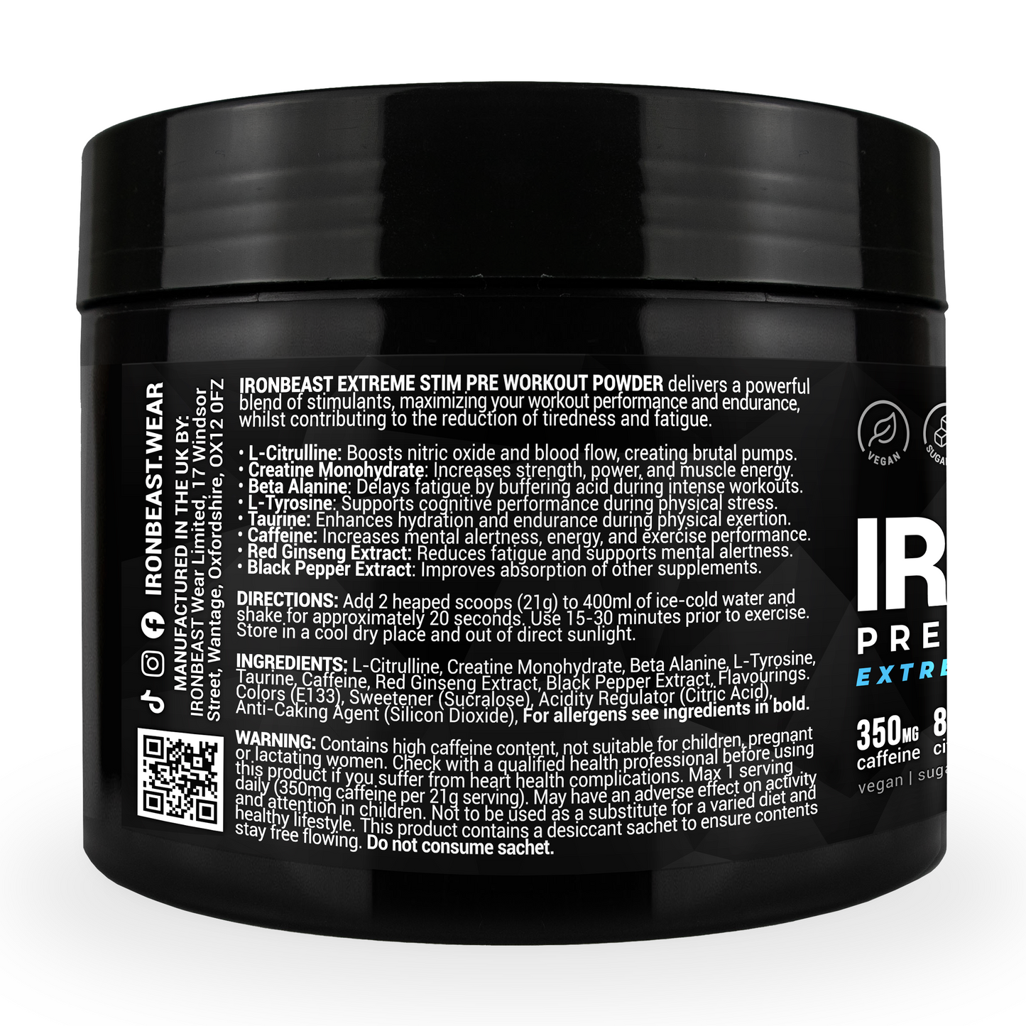 Extreme Stim Pre-Workout Powder 210g